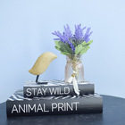 Arranjo De Flor Artificial Lavanda No Vaso Âmbar |formosinha